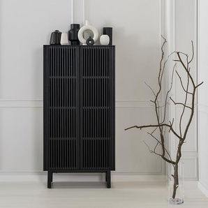Schrank 80 x 160 x 40cm Schwarz