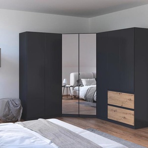 Schrank-Set RAUCH Costa Kastenmöbel-Sets Gr. B/H/T: 208 cm x 197 cm x 253 cm, grau (graumetallic, eiche artisan) Schranksysteme und Schrankserien Schubkästen Spiegeltüren, grifflose Front, Push-to-Open Funktion