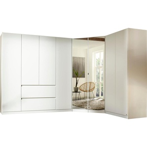Schrank-Set RAUCH Nidda, weiß, B:298cm H:197cm T:208cm, Holzwerkstoff, Kastenmöbel-Sets, mit griffloser Front, Topseller