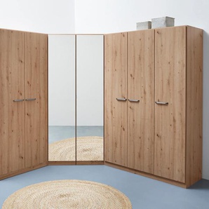 Schrank-Set RAUCH Vandor Kastenmöbel-Sets Gr. B/H/T: 208 cm x 197 cm x 253 cm, braun (eiche artisan) Schranksysteme und Schrankserien Schrankset inklusive 6 Wäscheboxen 1 Stoff-Organizer mit Fächern