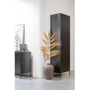 Schrank 60 x 210 x 42cm Schwarz/Schwarz