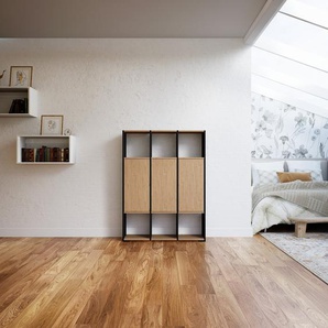 Schrankwand Eiche - Moderne Wohnwand: Türen in Eiche - Hochwertige Materialien - 118 x 158 x 34 cm, Konfigurator