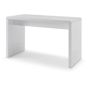 Schreibtisch 120x60 cm, Weiß hochglanz lackiert - Bürotisch, Computertisch