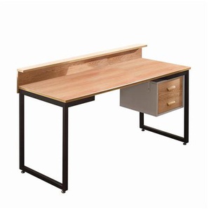 Schreibtisch 140x60 cm, 2 Schubladen, rechts- oder linksseitig montierbar - Bürotisch, Computertisch