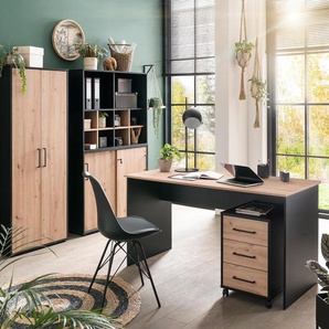 Schreibtisch »Aino« - schwarz - Holz -