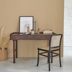 Schreibtisch aus massivem Mangoholz 125 cm