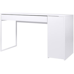 Schreibtisch Barford 130 x 75 x 60cm Weiß/Weiß