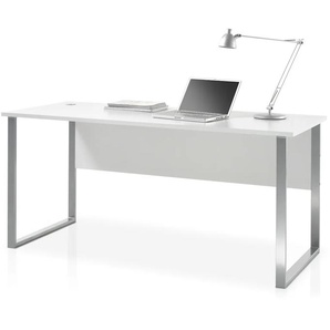 Schreibtisch BEGA OFFICE Office Lux Tische Gr. B/H/T: 170 cm x 76 cm x 73 cm, grau (lichtgrau, silberfarbig) Schreibtische in Lichtgrau, Home Office Desk mit U Gestell