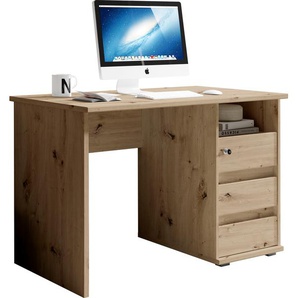Schreibtisch BEGA OFFICE Primus 1 Tische Gr. B/T: 110 cm x 65 cm, braun (artisan eiche) Schreibtische mit Schubkasten abschließbar in 3 Farbausführungen