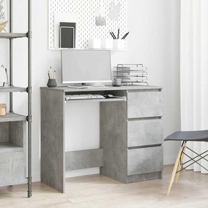 Schreibtisch Betongrau 90x45x76 cm Holzwerkstoff