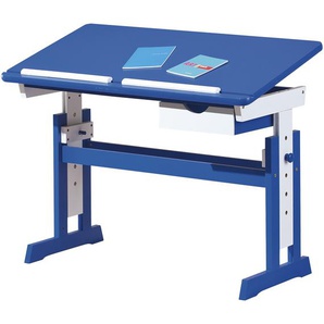 Schreibtisch - blau - Materialmix - 109 cm - 63 cm - 55 cm | Möbel Kraft