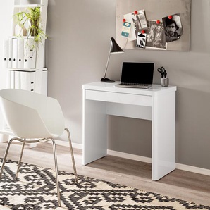 Schreibtisch Cu-Libre 80 79 x 76 x 44cm Weiß/Hochglanz Weiß