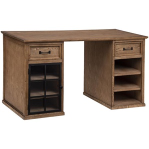 Schreibtisch Danik 2 Schubladen, Holz, L.143 cm