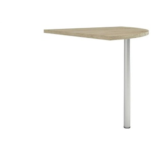 Schreibtisch-Eckplatte mit Stützfuß Saale | holzfarben | 80,1 cm | 73,5 cm | cm 80,1 |