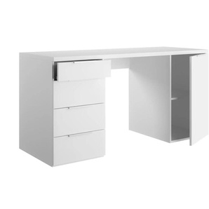 Schreibtisch  Este ¦ weiß ¦ Maße (cm): B: 145,9 H: 75,4 T: 59.6