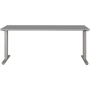 Schreibtisch GERMANIA GW-Agenda Schreibtisch, silber (lichtgrau, silber, silber, lichtgrau), B:180cm T:80cm, Tische, elektrisch höhenverstellbar mit Memory-Funktion