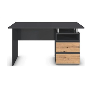 Schreibtisch  Jamila ¦ grau ¦ Maße (cm): B: 140 H: 75