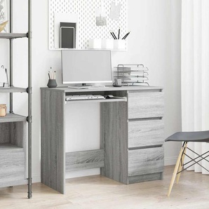 Schreibtisch Grau Sonoma 90x45x76 cm Holzwerkstoff