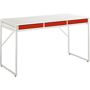 Schreibtisch HAMMEL FURNITURE Mistral Bürotisch, Arbeitstisch, Tisch, Computertisch Tische Gr. B/H/T: 137,4 cm x 75 cm x 60 cm, rot Schreibtische
