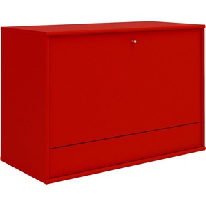 Schreibtisch HAMMEL FURNITURE Mistral Tische Gr. B/H/T: 89 cm x 61 cm x 42 cm, rot Schreibtische Tisch Wandschreibtisch mit Klappe, Schublade und LED Spot, Breite: 89 cm