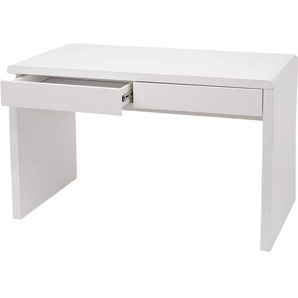Schreibtisch HHG 658, Bürotisch Computertisch Arbeitstisch, Hochglanz Weiß 100x60cm