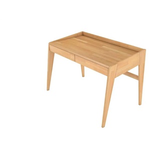 Schreibtisch - holzfarben - Materialmix - 125 cm - 81 cm | Möbel Kraft