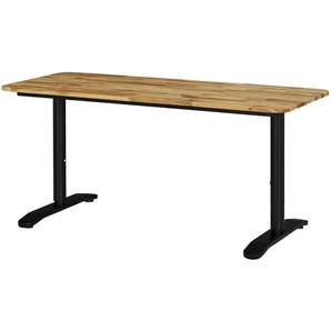 Schreibtisch - holzfarben - Materialmix - 140 cm - 65 cm - cm 60,0 | Möbel Kraft
