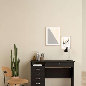 Schreibtisch HOME AFFAIRE Funktion Plus, Arbeitstisch, Bürotisch Tische Gr. B/H/T: 109,3 cm x 75,6 cm x 48,5 cm, schwarz (esche schwarz) Schreibtische