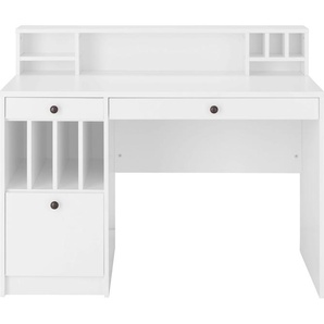 Schreibtisch HOME AFFAIRE Licia, Computertisch Tische Gr. B/H/T: 120 cm x 94 cm x 55 cm, weiß Schreibtische im Landhausstil, Breite 120cm
