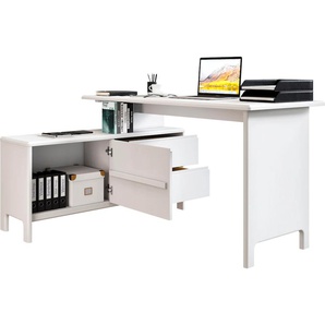 Schreibtisch HOME AFFAIRE Luven Tische Gr. B/H/T: 140 cm x 76 cm x 60 cm, weiß Schreibtische