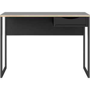Schreibtisch HOME AFFAIRE Plus Tische Gr. B/H/T: 110 cm x 76,5 cm x 48,4 cm, schwarz (schwarz, schwarz, matt) Schreibtische