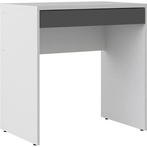 Schreibtisch HOME AFFAIRE Plus Tische Gr. B/H/T: 74,65 cm x 76,66 cm x 48,2 cm, weiß (weiß, grau, trüffel, weiß, weiß) Schreibtische