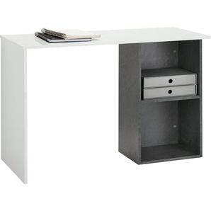 Schreibtisch INOSIGN Conti Tische Gr. B/H/T: 110 cm x 75 cm x 50 cm, weiß (weiß hochglanz, schiefer, weiß) Schreibtische Breite 110 cm