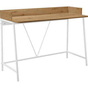 Schreibtisch INOSIGN Jullian Tische Gr. B/H/T: 117 cm x 87 cm x 48 cm, weiß (eiche, weiß, eichefarben) Schreibtische