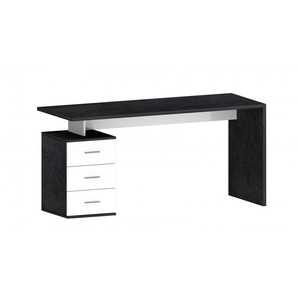 Schreibtisch INOSIGN NEW SELINA Tische Gr. B/H/T: 160 cm x 75 cm x 60 cm, grau (schiefer, weiß hochglanz) Schreibtische