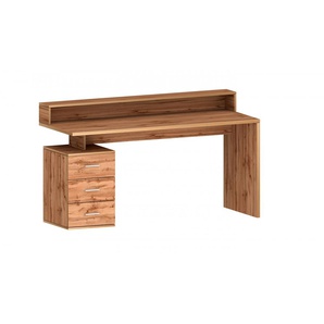 Schreibtisch INOSIGN NEW SELINA Tische Gr. B/H/T: 160 cm x 90 cm x 60 cm, mit Aufsatz, braun (wotan oak) Schreibtische
