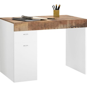 Schreibtisch INOSIGN Sliding Tische Gr. B/H/T: 100 cm x 75 cm x 60 cm, weiß (weiß hochglanz, ahorn, ahorn) Schreibtische
