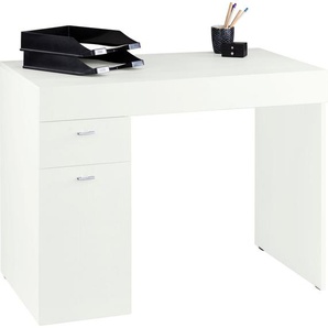 Schreibtisch INOSIGN Sliding Tische Gr. B/H/T: 100 cm x 75 cm x 60 cm, weiß (weiß larice, larice) Schreibtische