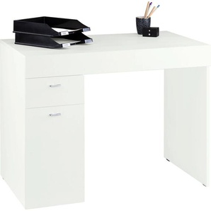 Schreibtisch INOSIGN Sliding Tische Gr. B/H/T: 100 cm x 75 cm x 60 cm, weiß (weiß larice, larice) Schreibtische Tischplatte ausziehbar