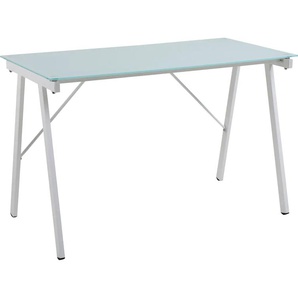 Schreibtisch INOSIGN Tullia Tische Gr. B/H/T: 113 cm x 73 cm x 58 cm, mit Glasplatte, weiß (weiß, weiß, weiß) Schreibtische