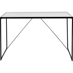 Schreibtisch JAHNKE GLAM Tische Gr. B/H/T: 120 cm x 73 cm x 60 cm, schwarz (schwarz, marmor, schwarz, marmoroptik) Schreibtische Schreibtisch in edlem Marmor-Look