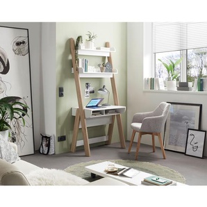 Schreibtisch-Kombination Vela 85 x 182 x 48cm Weiß