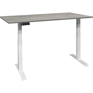 Schreibtisch MÄUSBACHER Big System Office Tische Gr. B: 120 cm, grau (weiß matt, beton, weiß beton) Schreibtische