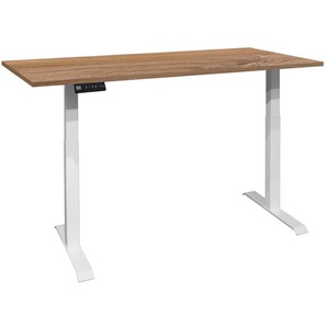 Schreibtisch MÄUSBACHER Big System Office Tische Gr. B: 120 cm, weiß (weiß matt, stilring oak, stirling oak) Schreibtische Breite 120 cm, elektrisch höhenverstellbar