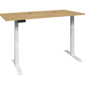 Schreibtisch MÄUSBACHER Big System Office Tische Gr. B: 140 cm, weiß (weiß matt, asteiche, asteiche) Schreibtische