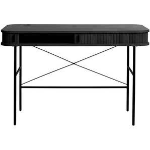 Schreibtisch Maqueda 120 x 75 x 60cm Schwarz/Eiche Schwarz