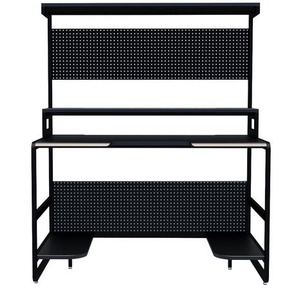Schreibtisch MDF, Metall, schwarz - Bürotisch, Computertisch