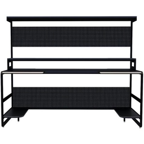 Schreibtisch MDF, Metall, schwarz - Bürotisch, Computertisch