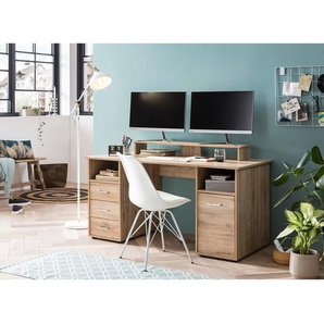 Schreibtisch Niels 150 cm 150 x 87 x 70cm Braun/Wildeiche Dekor