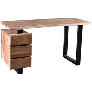 Schreibtisch Ontario Massivholz, Metall Akazie Modern Indien Indisch
